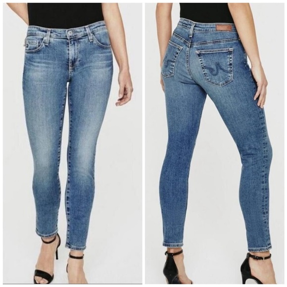 AG The Legging Ankle | Super Skinny Ankle Stonewash Jeans with Raw Hem 26 - Picture 16 of 16